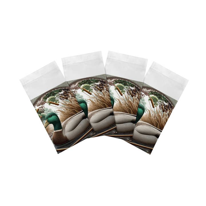 Woodland Mallard Duck Cotton Sateen Dinner Napkins for wholesale by Nicolette Mayer Collection
