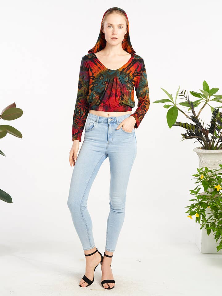 Long Sleeves Hoodie Top (TH-1898) for wholesale by Kathmandu Imports