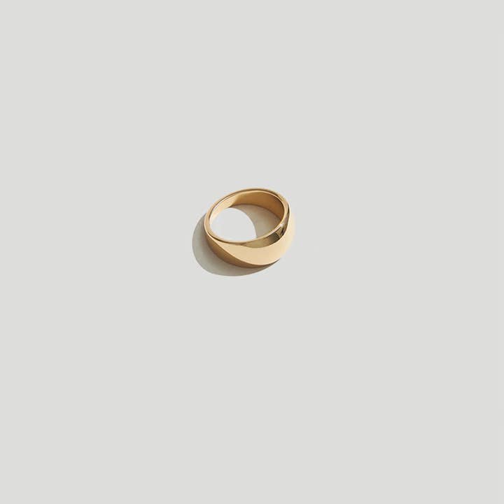 Maslo Jewelry - Wholesale Band/Stacked Ring - Domed Ring Gold