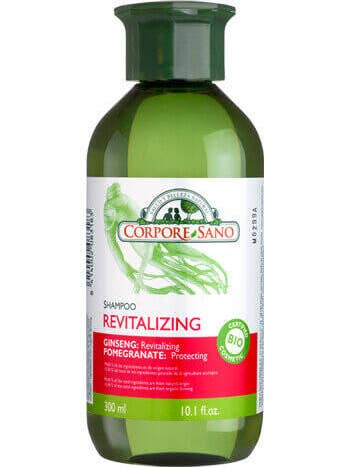 Shampooing Ecocert 300ml Revitalisant pour Cheveux au Ginseng et Grenade pour la vente par NaturVital & Corpore Sano