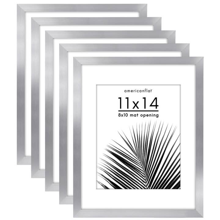 Americanflat - Wholesale Picture Frame - Americanflat 5 Pack Picture Frames With Mat Plexiglass Cover16