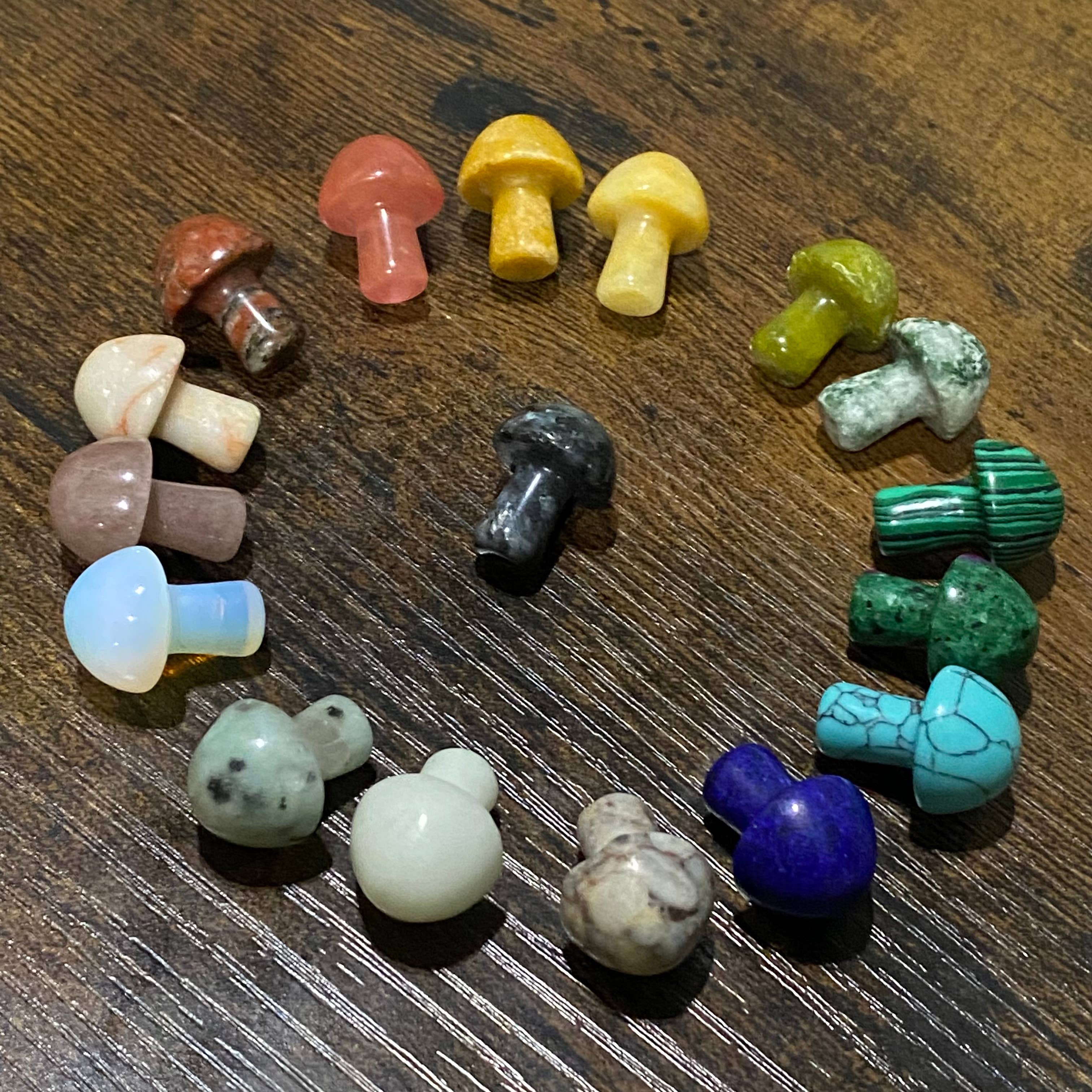 Wax Apothecary - Wholesale Spiritual Stone/Crystal - 🍄 Crystal Mini Mushroom Stone Assortment 🍄13