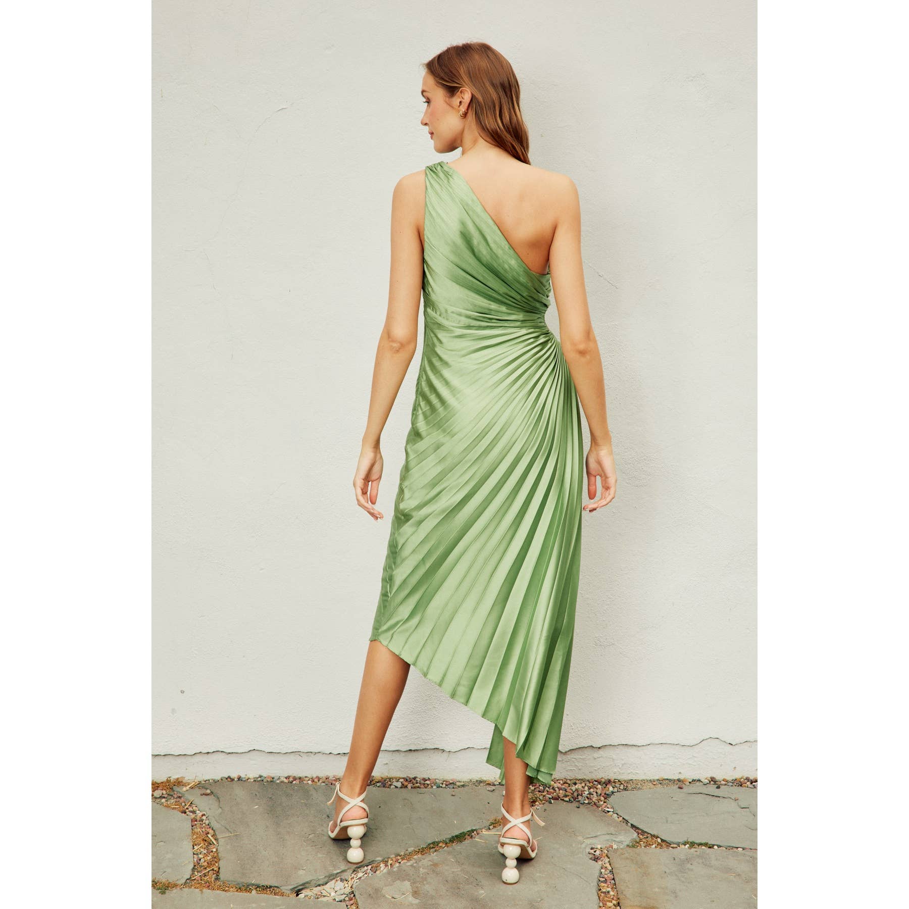 Dress Forum - Wholesale Dress - Women's - Olympia Asymmetrical Pleated Maxi Dress50