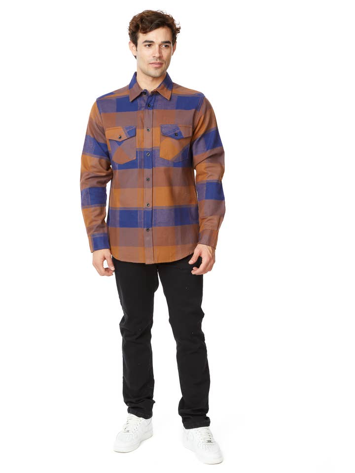 Hawks Bay Men's Super Soft Long Sleeve Flannel Shirts for wholesale on Faire