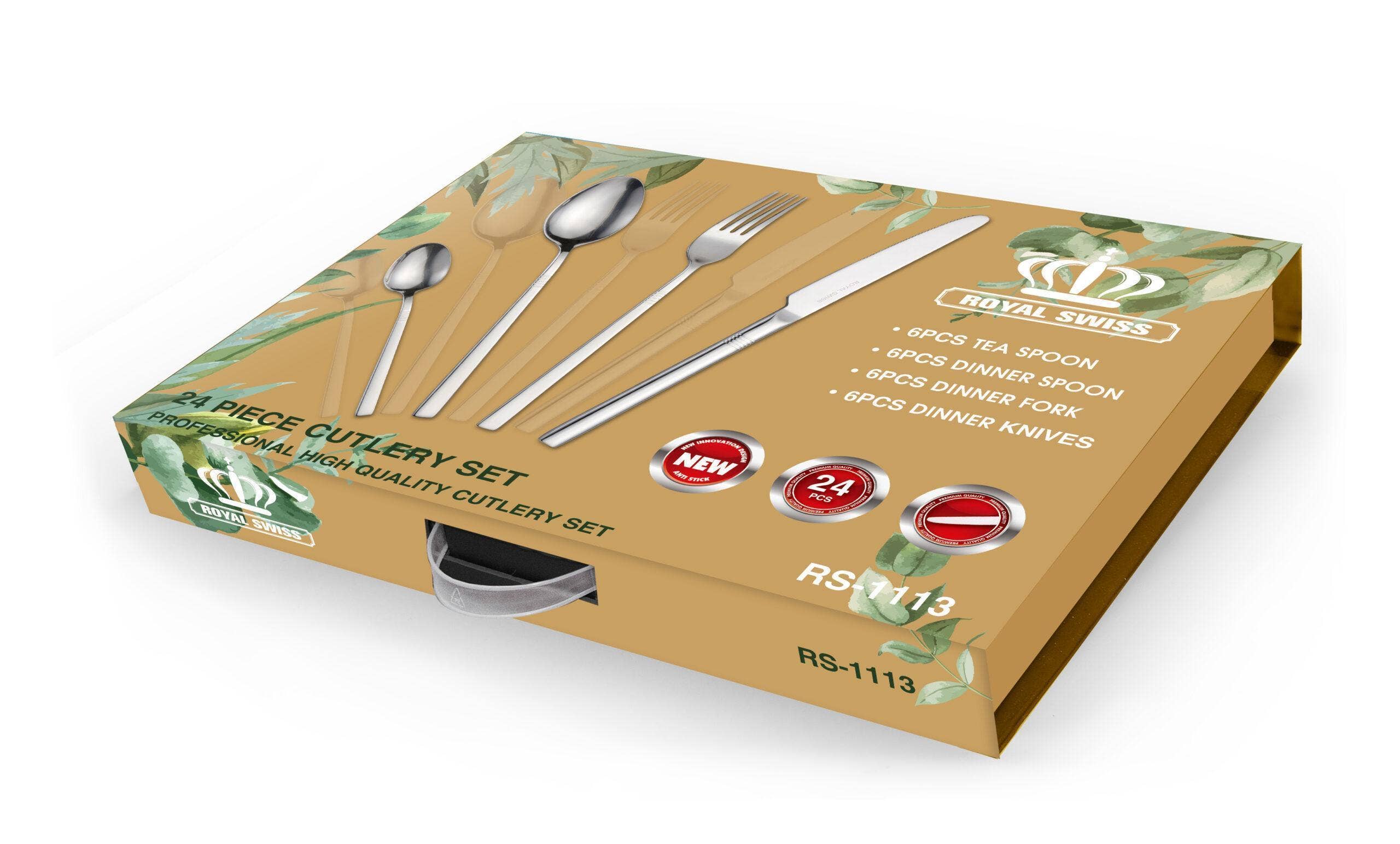 Royal Swiss - Wholesale Assorted Cutlery Set - 24-Piece Cutlery Set0