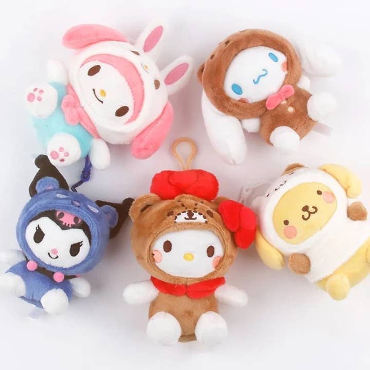 K_Wonderland - Wholesale Keychain - Women's - Sanrio Costume Characters Plush Bag Cham, Key Chains