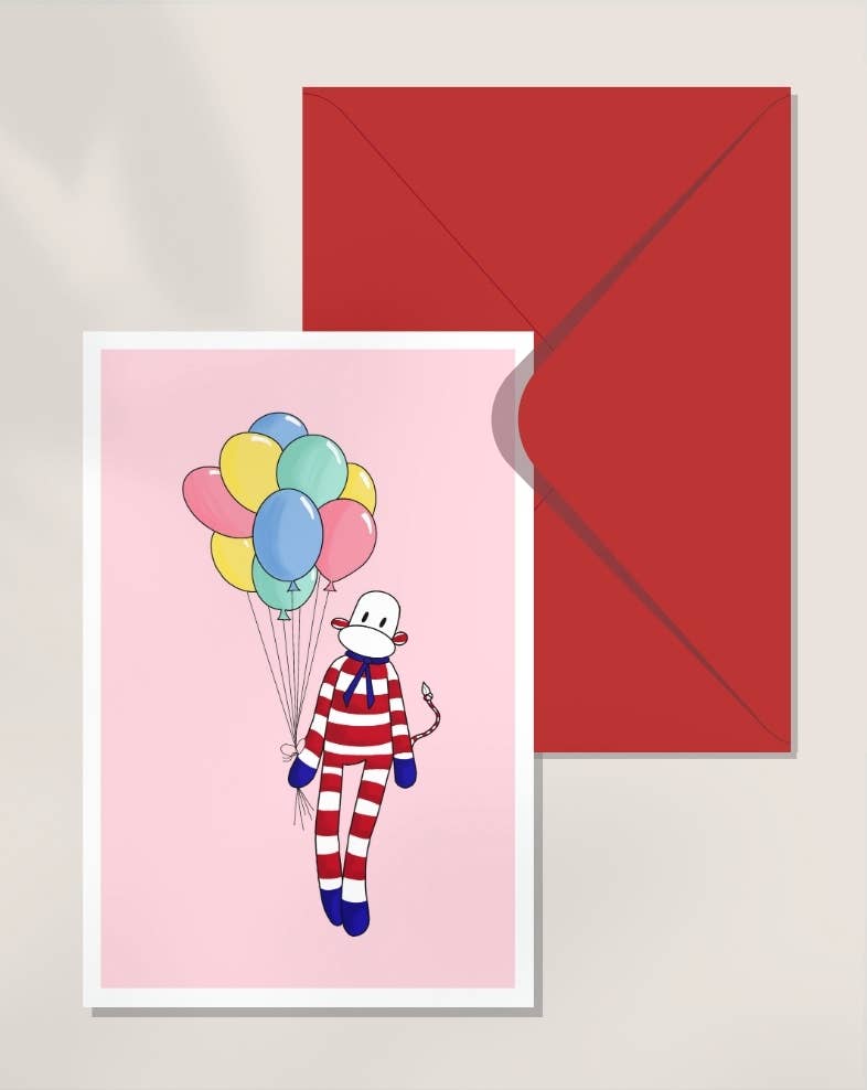 Monsieur Chaussette - Vendita all'ingrosso Biglietti di auguri - Carta doppia - Cirque Ballons Bleu3