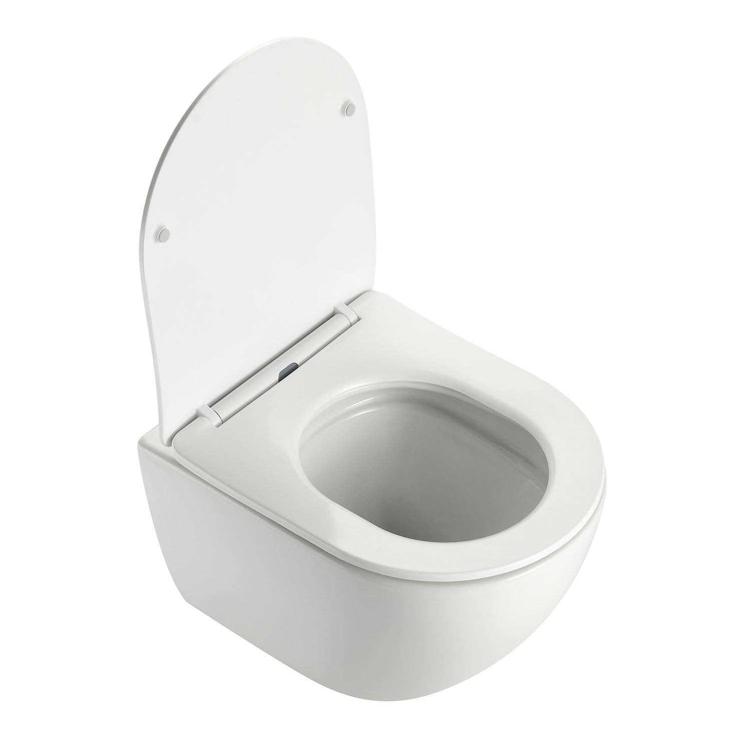 Stilform Handels GmbH - Vente Ensemble d'accessoires pour salle de bain - Toilettes suspendues sans rebord Soho 3.0 blanc brillant avec chasse Whirlflush Tornado et siège super fin18