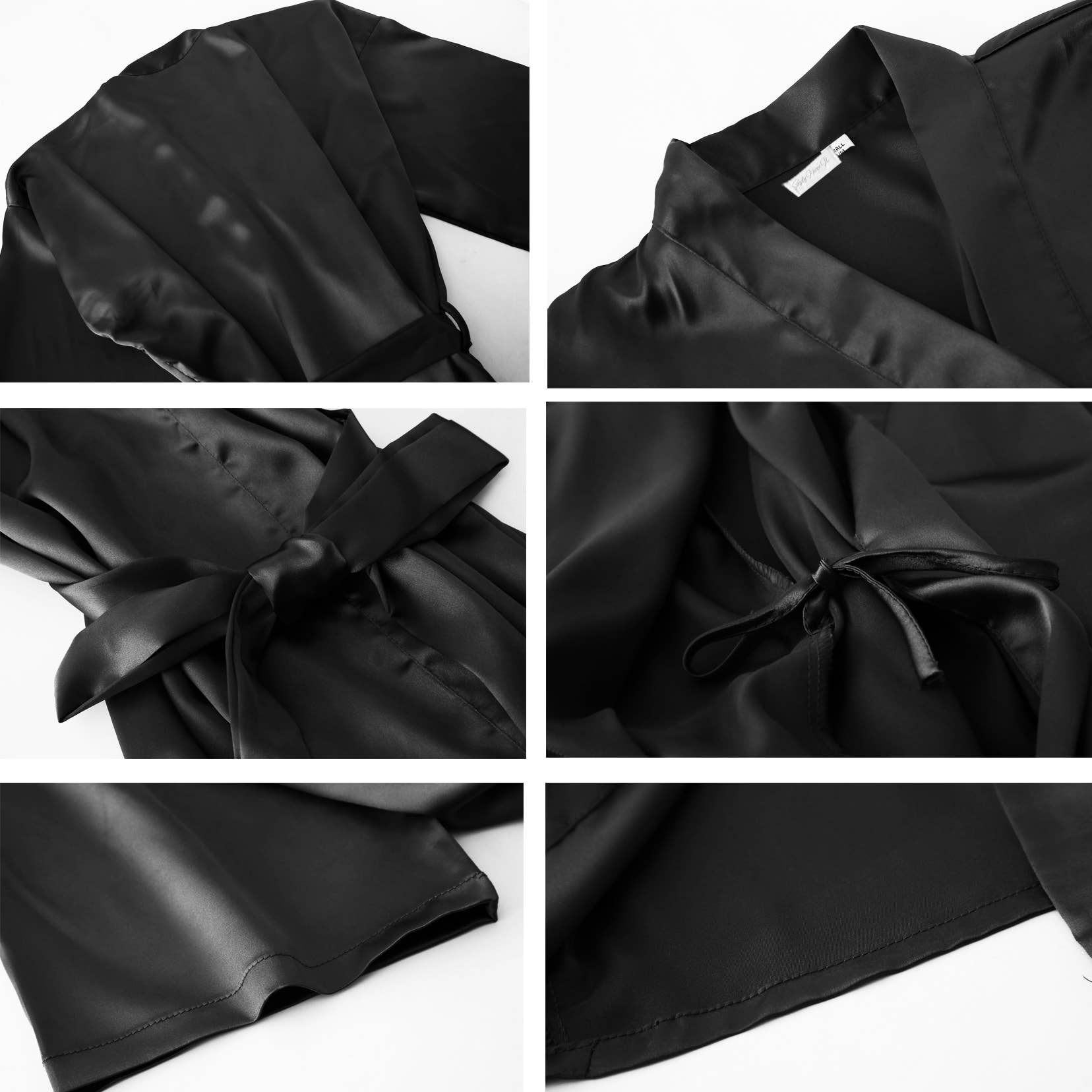 Simply Name It - Wholesale Robe - Women's - Women's Satin Rhinestone Robes - 6 Colors4