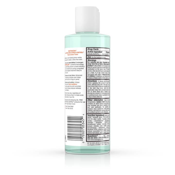 KT Supply – Großhandel Gesichtswasser – Neutrogena Acne Stress Control Toner mit dreifacher Wirkung, 8 Unzen