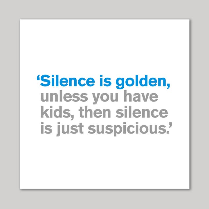 Stilhed er gyldent lykønskningskort for engroshandel hos Icon