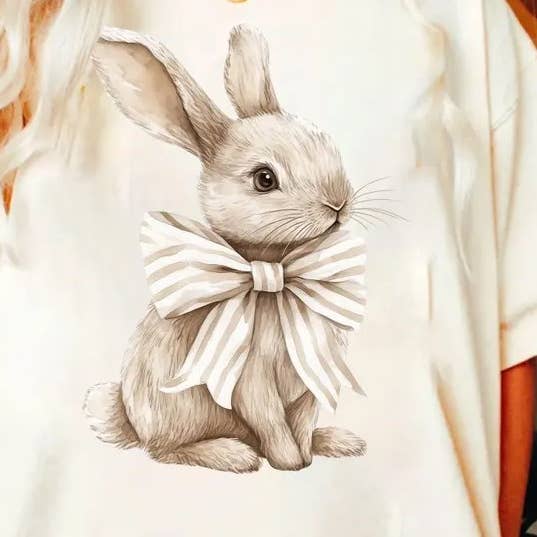 T-shirt Confort Couleurs Lapin Aquarelle pour la vente par Stitched in Honey Tees