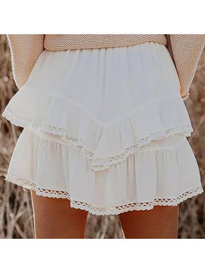 Your Beautiful Boutique – Großhandel Rock – Damen – Damen Freizeit Boho Unifarbener Faltenrock6