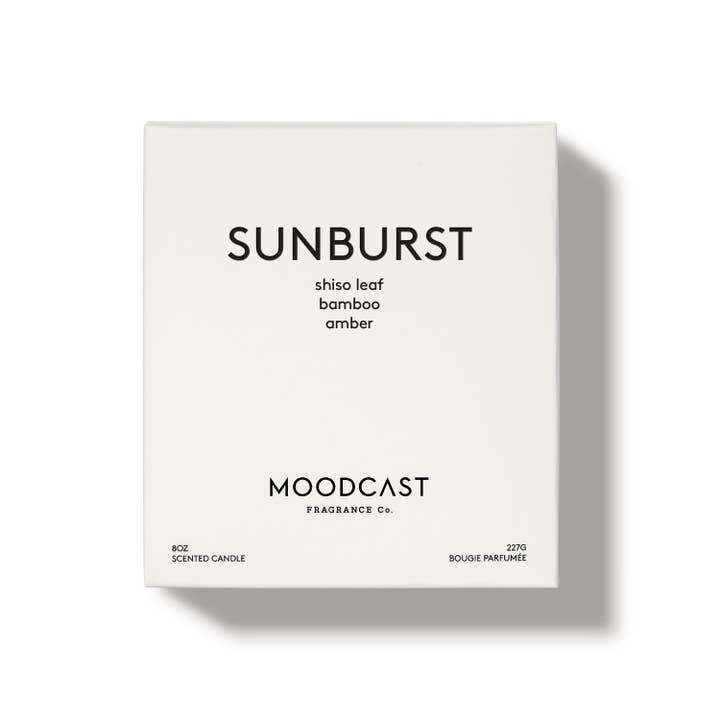 Moodcast Fragrance Co. - Wholesale Jar/Filled Candle - Coconut Wax Candle - Night & Day - Sunburst - 8 oz Glass Jar1