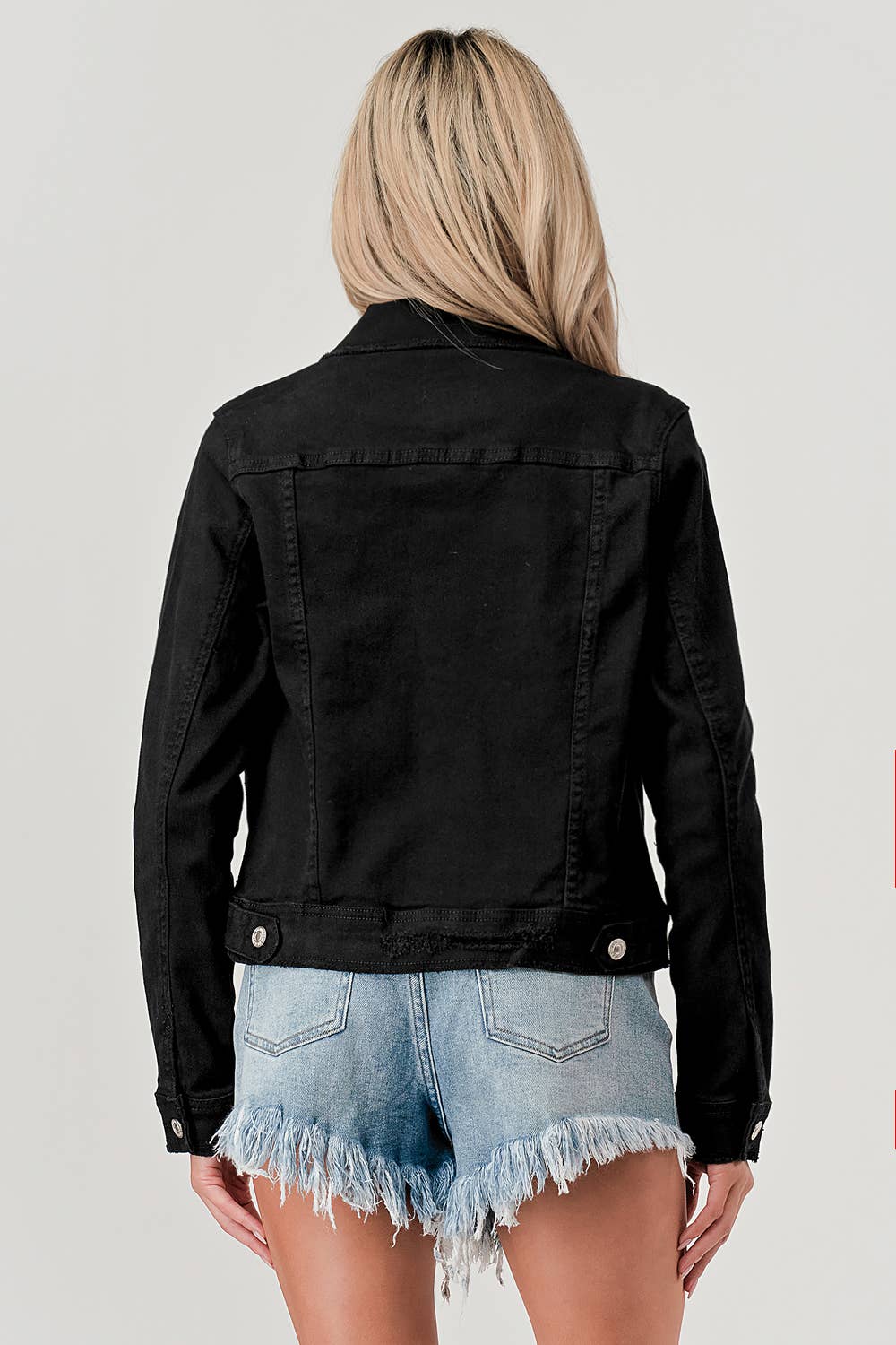 I&M JEAN, INC. – wholesale Jeansjackor – Dam – M7154J - SVART - KLASSISK FÄRG DENIM JACKA2