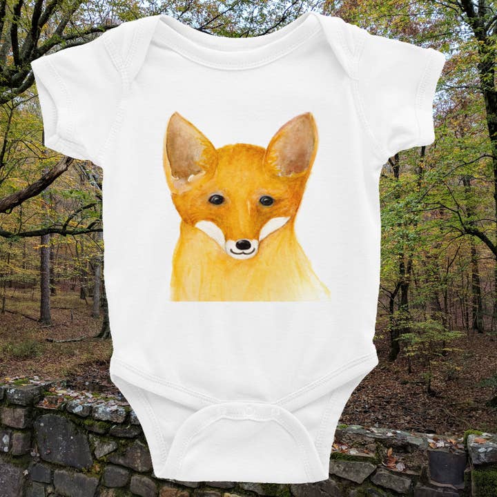 Fox Onesie for wholesale by Blue Mermaid Art