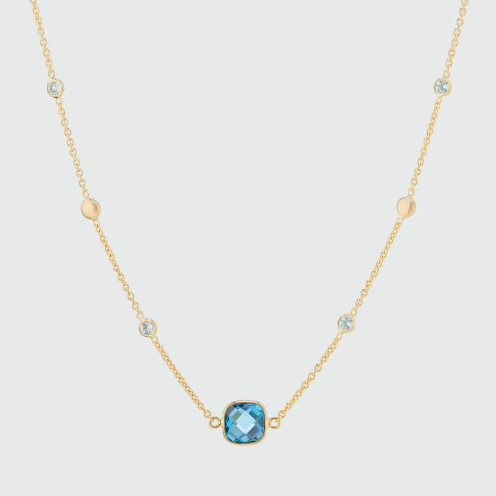 Iseo London Topaz & Gold Vermeil Necklace for wholesale by Auree Jewellery
