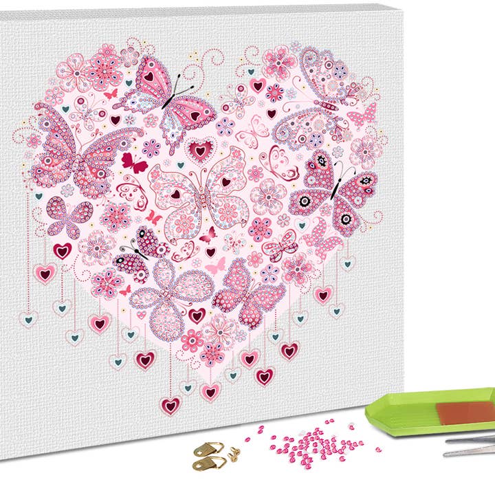URSUS® / Buntpapierfabrik Ludwig Bähr GmbH & Co. KG – wholesale DIY craft kit – Diamond Painting “Diamond Mandala” Set 10 (Heart)