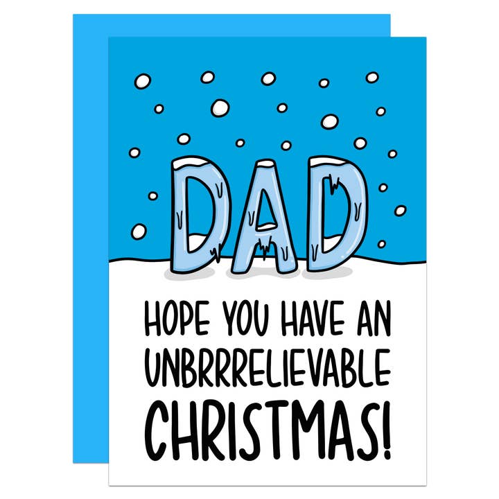 Ice Dad Christmas A6 Card for wholesale by TeePee Creations