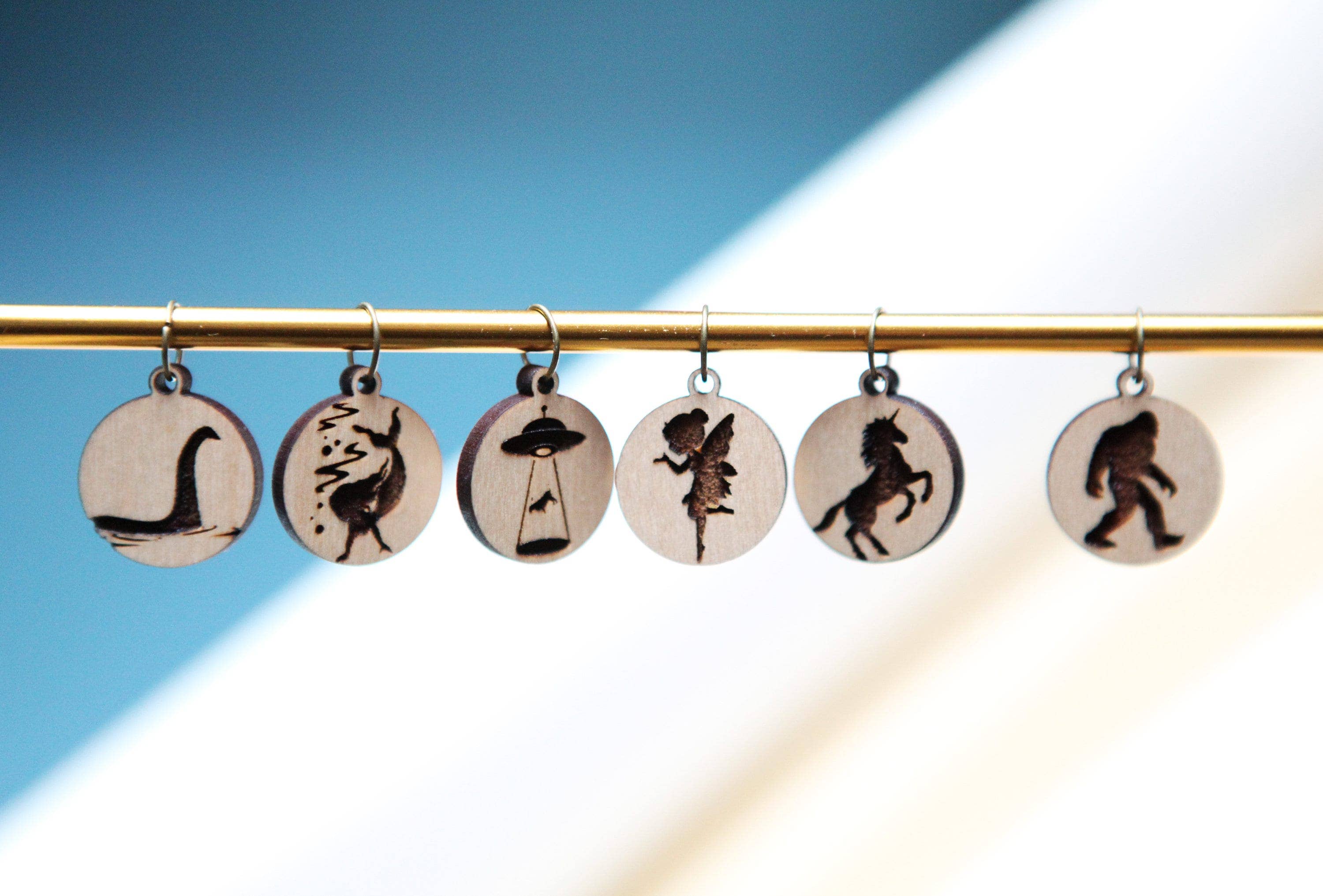 Sunrise Grove - Wholesale Knitting/Crochet Supplies - Cryptid Mythical Creatures Knitting Stitch Markers Set of 68