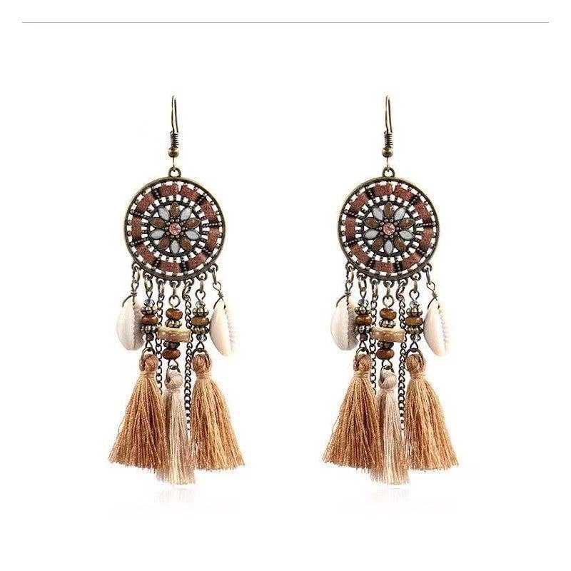 FurDecoration - Wholesale Dangle Earrings - Bohemian Ethnic Style Earrings0