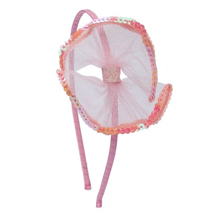 Sparkle Sisters by Couture Clips – Großhandel Fashion-Stirnband – Kinder – Stirnband mit Pailletten-Tüllschleife3