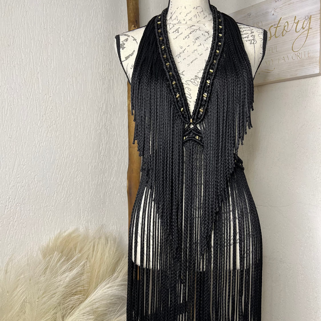 Entre Dos Tierras .Boutique - Wholesale Dress - Maternity - Bacalar Handmade Macrame Resort Dress-Beach & Vacation Wear5