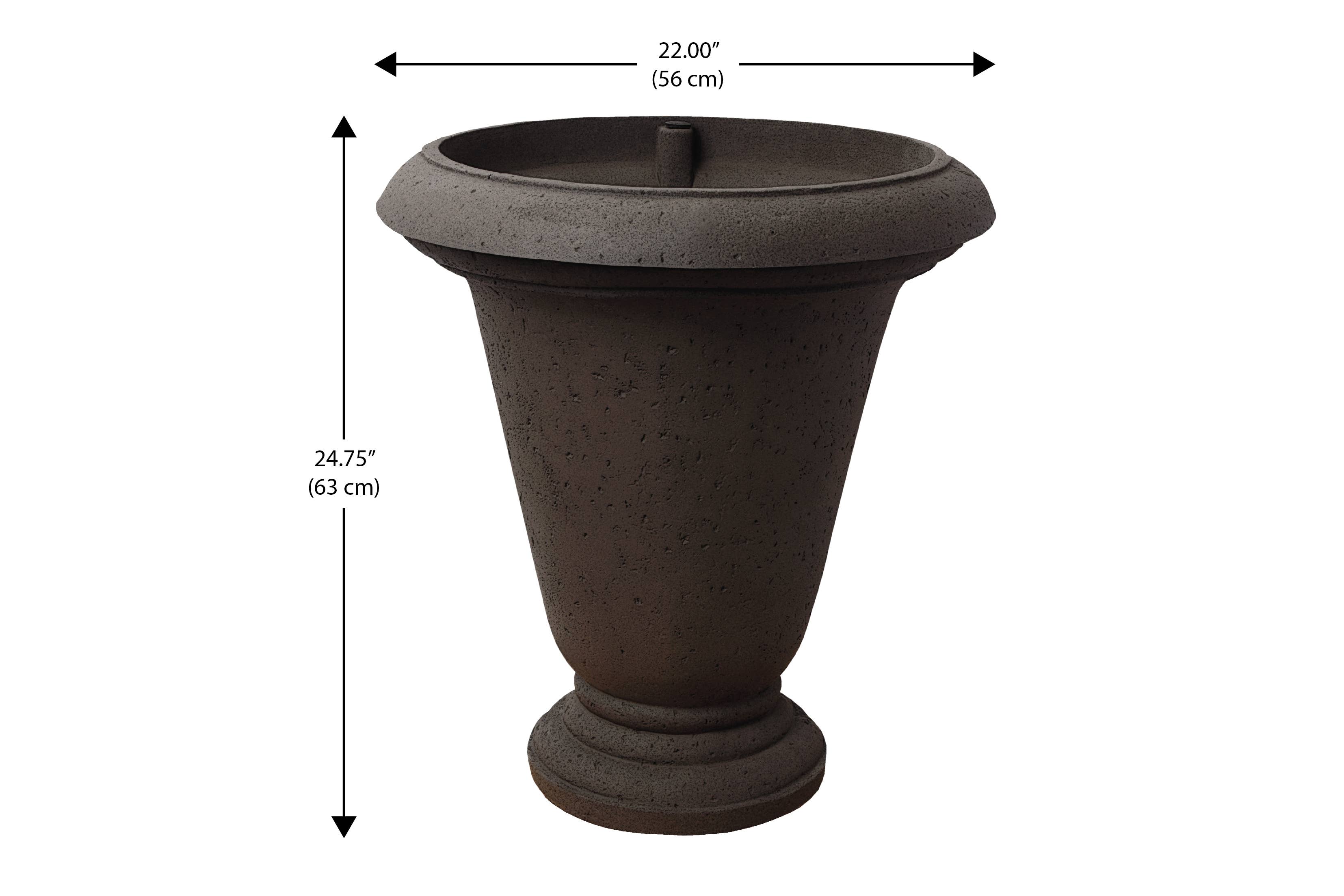 Algreen - Wholesale Plant Pot - 25" Crete URN Self Watering with Top Fill Port4