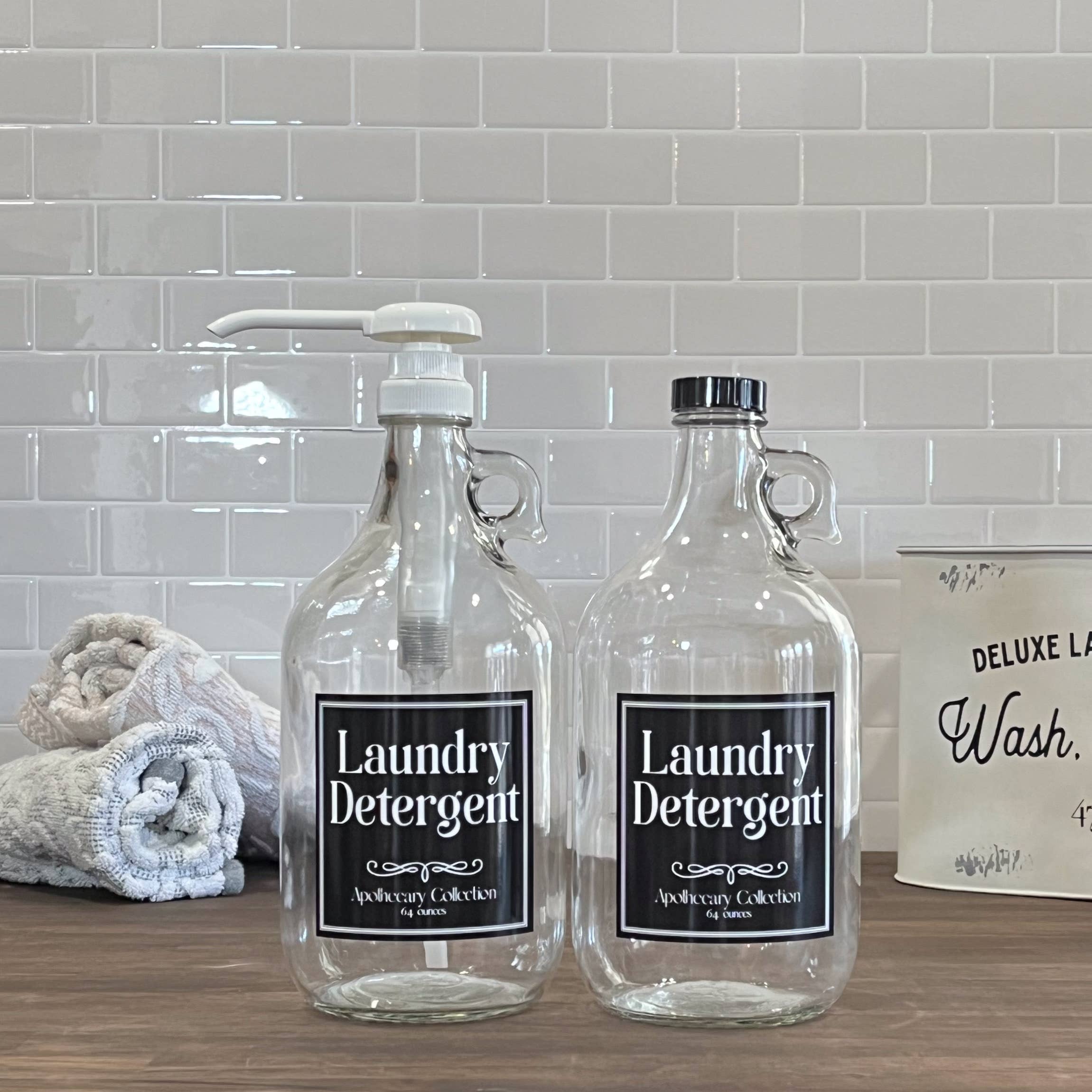 Blush Apothecary - Venta al por mayor Cápsulas/ polvos de detergente para ropa - Detergente para ropa botella de vidrio transparente de 64 onzas2