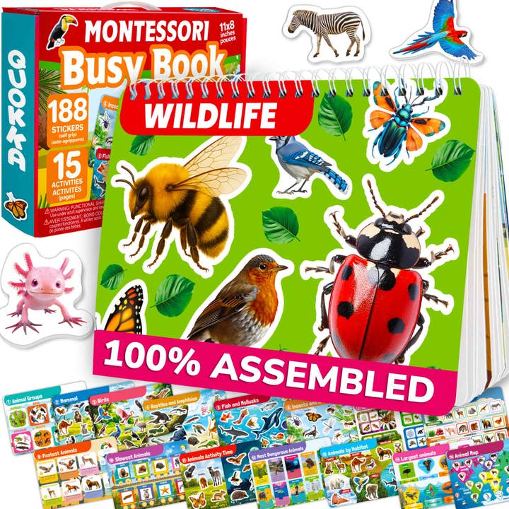 QUOKKA - Wholesale Baby & Toddler Book (0-2) - Montessori Busy Book for Toddlers | Wildlife