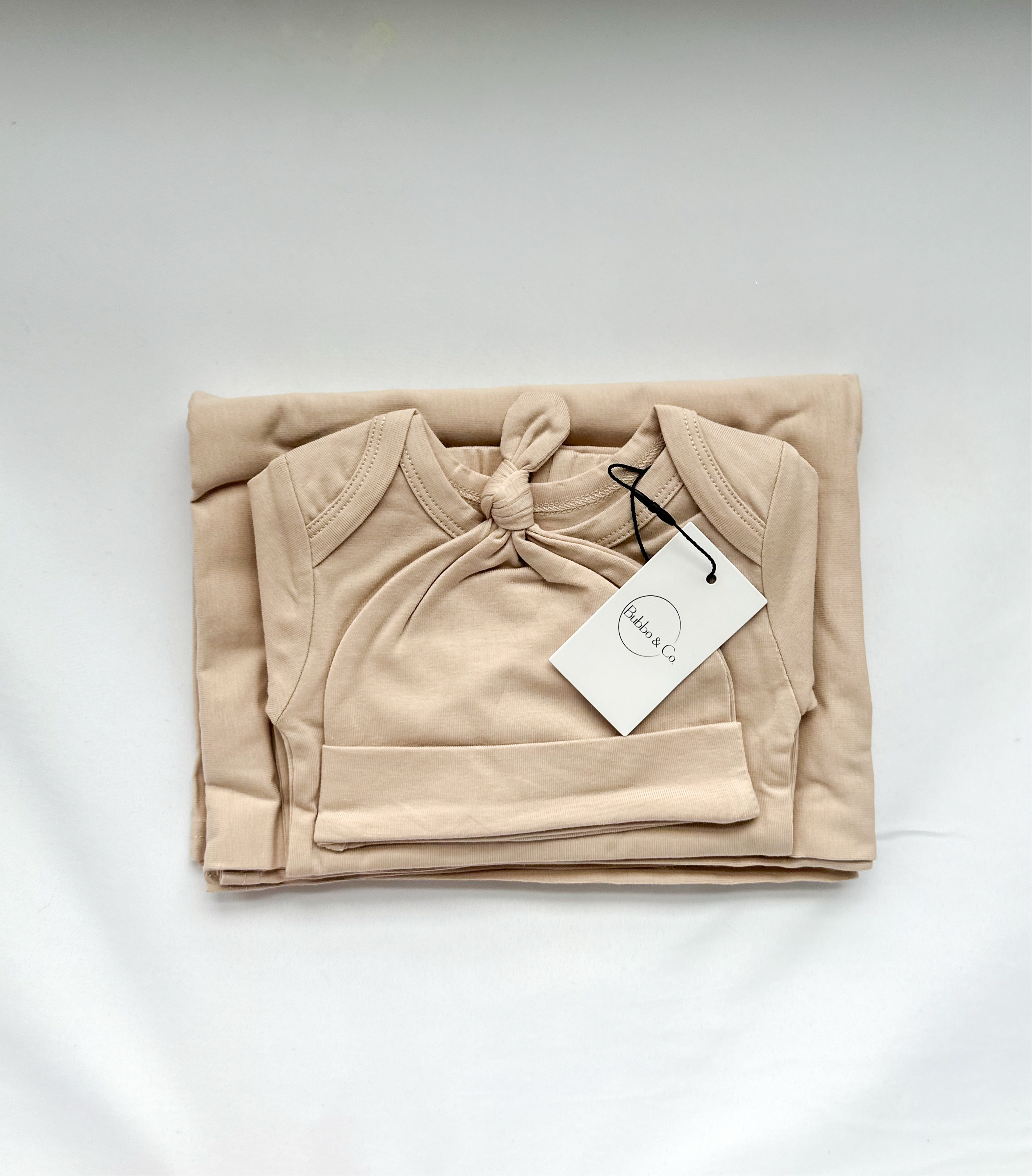 Bubbo & Co. - Vente Ensemble de vêtements – bébé - ensemble en coton biologique pour nouveau-né à la maison - naturel2