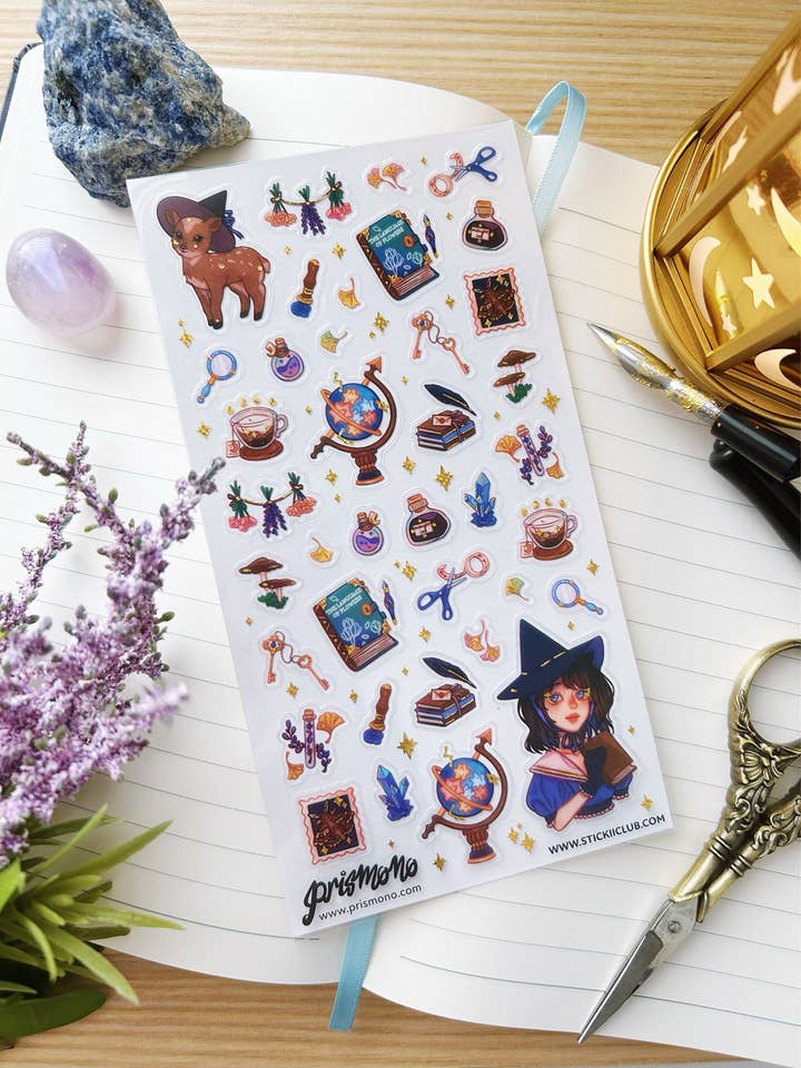 Midnight Magic 101 Sticker Sheet for wholesale by Prismono