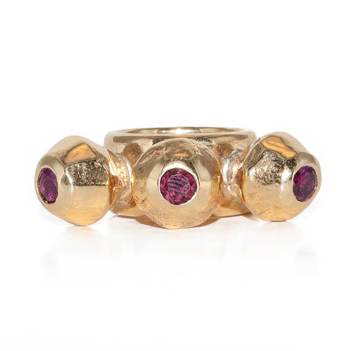 Dreizackiger Punk mit pinkem Turmalin für den Großhandel von Rebecca Nadler Designs