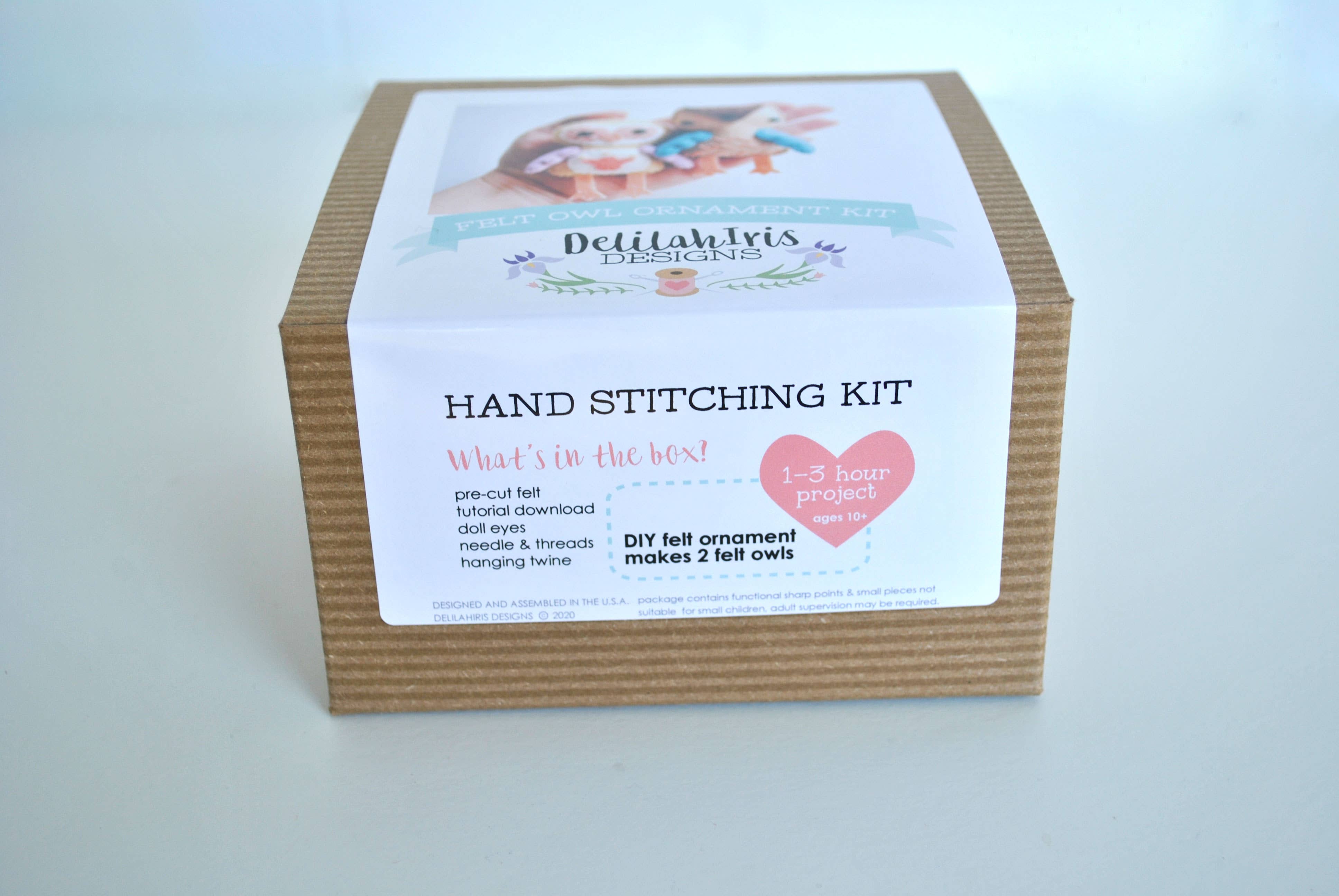 DelilahIris Designs - Wholesale DIY Craft Kit - DIY Craft Kit - Owl Felt Ornament Craft Sewing Kit Cute Gift4