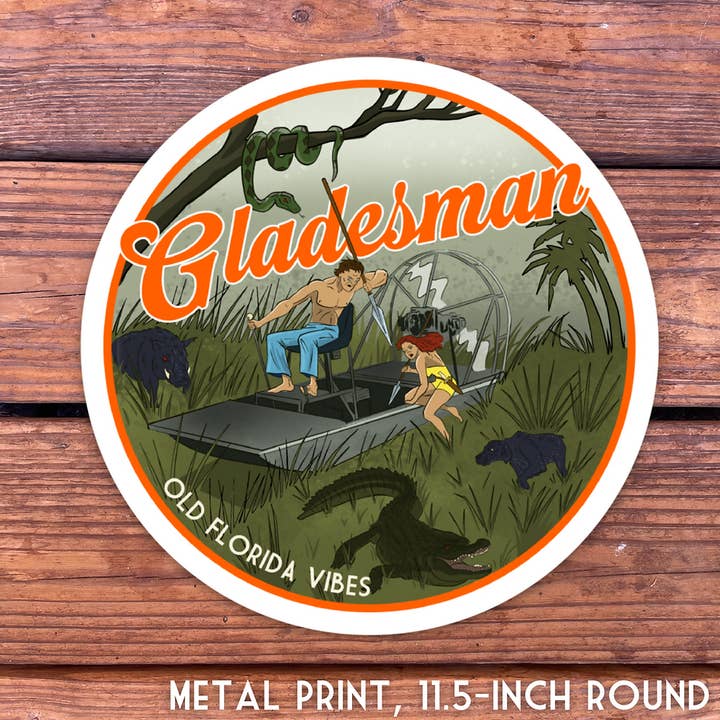 Gladesman Metallbild für den Großhandel von Old Florida Vibes