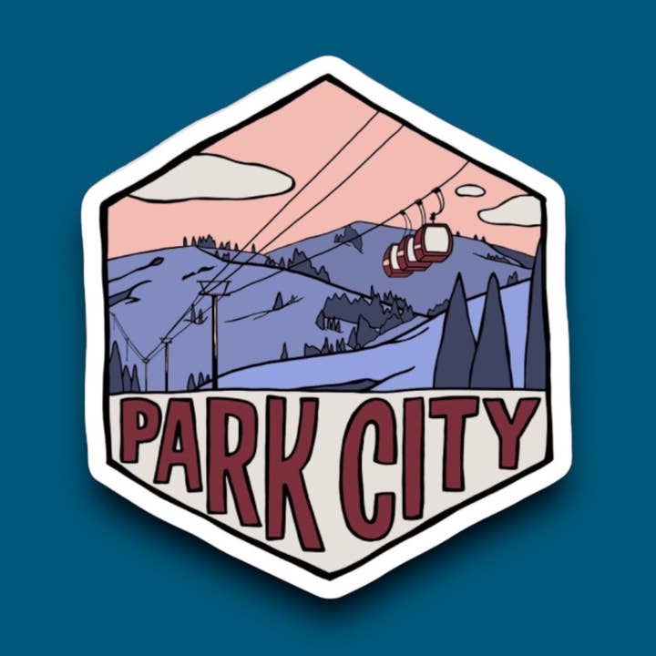 Park City, Utah | Vinyl Hexagon Sticker for wholesale by Blue Bison Apparel