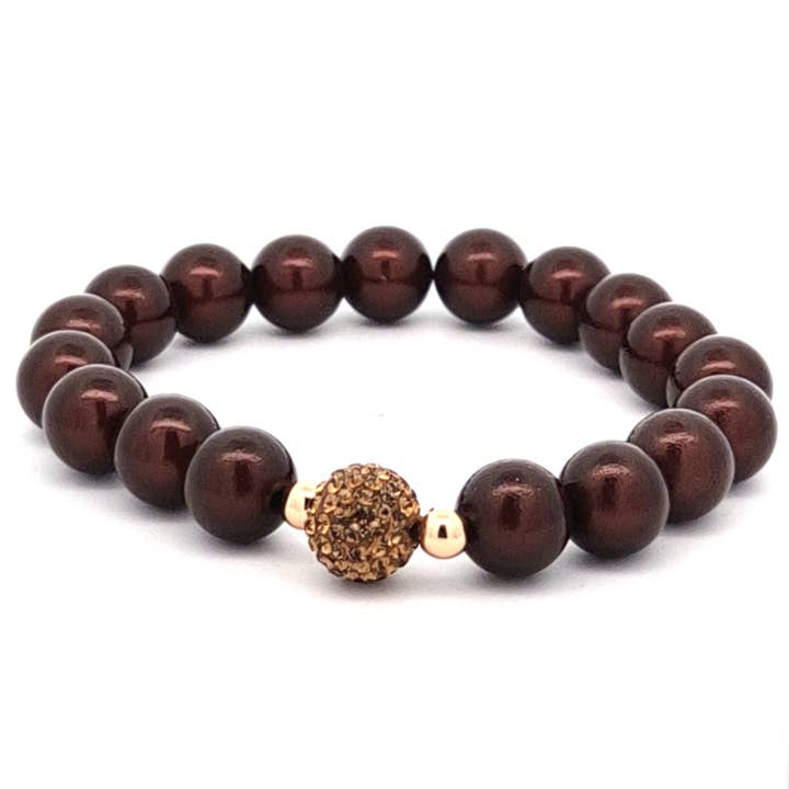 Pulseira little Funky 10mm chocolate por atacado de Impala