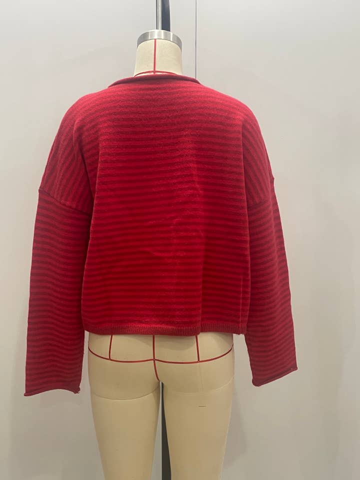 Hope & Sunshine - Vente Cardigan – femme - Cardigan en maille rayé17