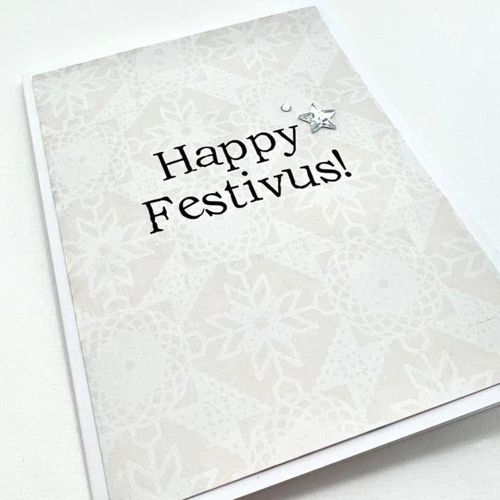 Muddy Mouth Cards - Venta al por mayor Tarjetas de felicitación de Navidad - Tarjeta de Navidad Feliz Festivus (Seinfeld)