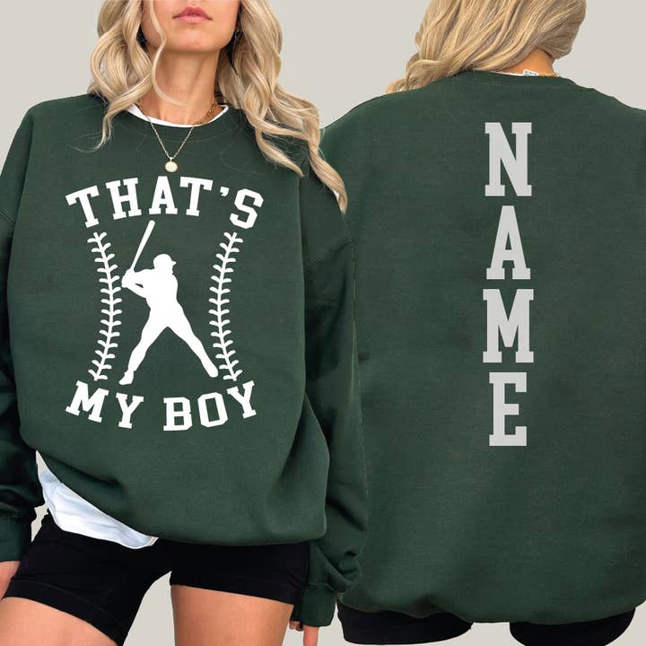 That's My Boy Sweatshirt and Hoodie, Custom Softball X640 for wholesale by MAYA TX