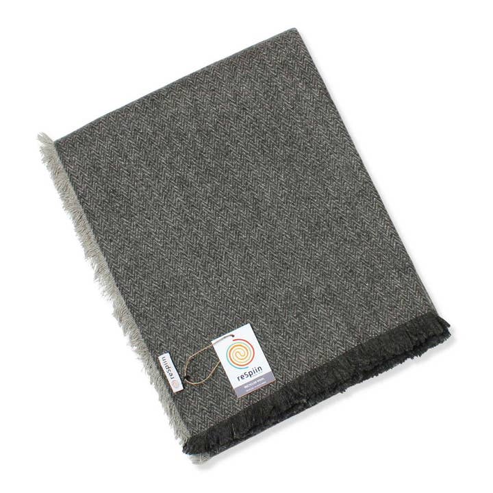 Recycled Wool Blanket/Throw - Slate for wholesale by Green Pioneer: A Slice of Green + ReSpiin