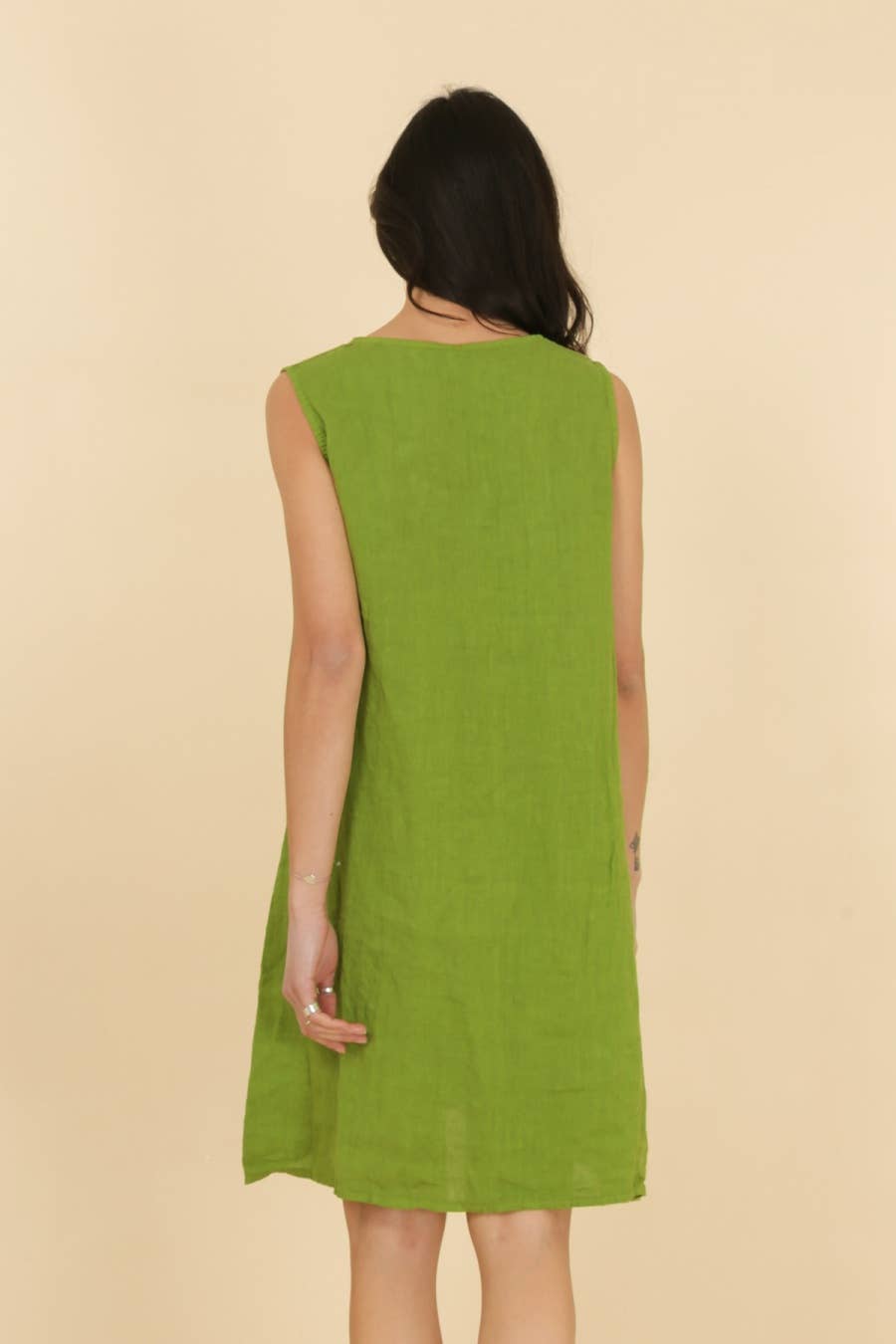 la maison des fibres naturelles – Großhandel Kleid – Damen – Ärmelloses Kleid aus 100 % Leinen, Modell 62551940