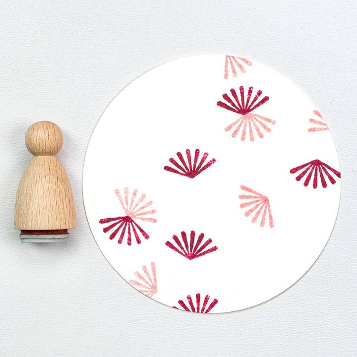 12x carimbos | leque pequeno por atacado de Perlenfischer