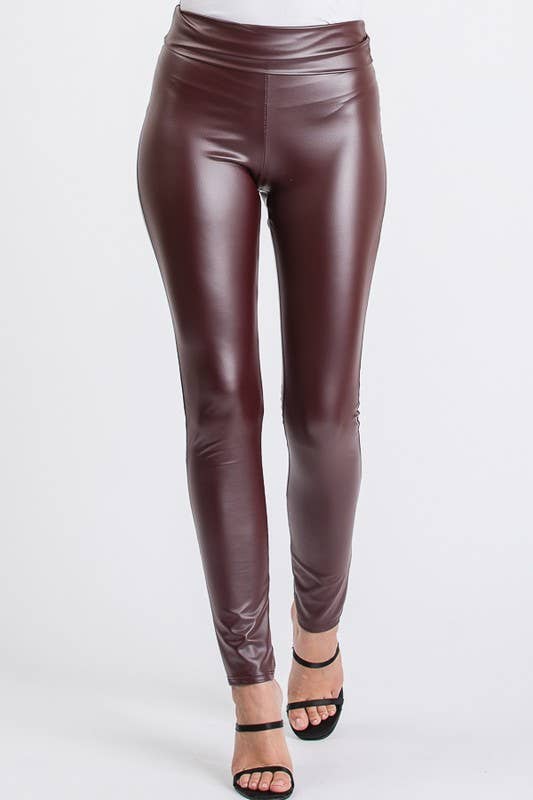 HEIMISH - Wholesale Fashion Leggings - Women's - SP1060-10 FAUX LEATHER SLIM FIT LEGGINGS9