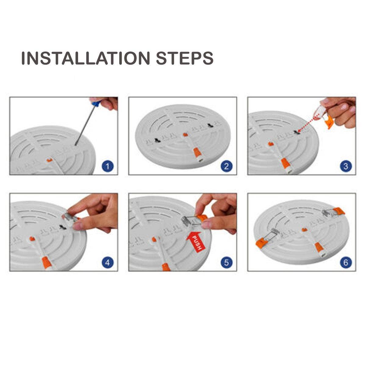 Ledsone – Candeeiro/lâmpada suspensa por atacado – Painel de Luz LED Redondo Embutido para Teto e Parede6