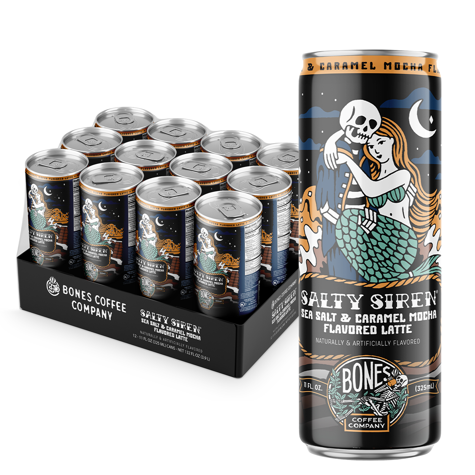 Bones Coffee Company - Wholesale Iced Coffee/Cold Brew - Salty Siren Latte | 12-Pack | Flavored Coffee5