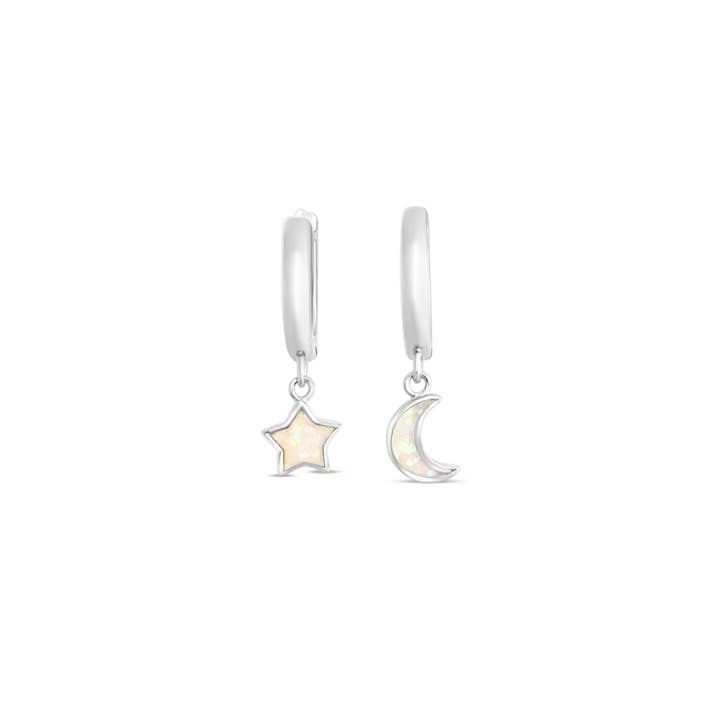 Starry Night Huggie Hoops for wholesale by Chloe + Lois