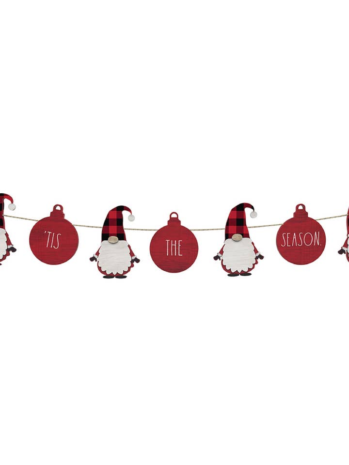 Guirnalda de Navidad de Gnomo "Tis The Season" de Rae Dunn para venta al por mayor de DesignStyles Home