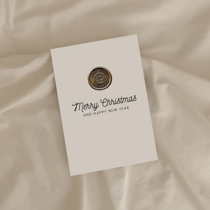 Simple Creation Studio - Wholesale Sealing Wax - Merry Christmas and Happy New Year Card WITH WAX SEAL2