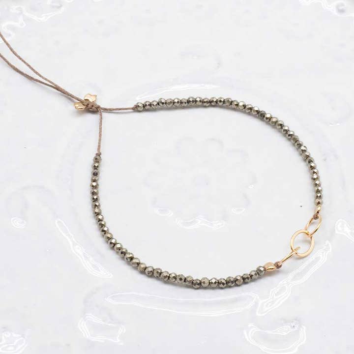 Bracciale G-Links in pirite e catena a maglie ovali per la vendita all'ingrosso da parte di by Johanne